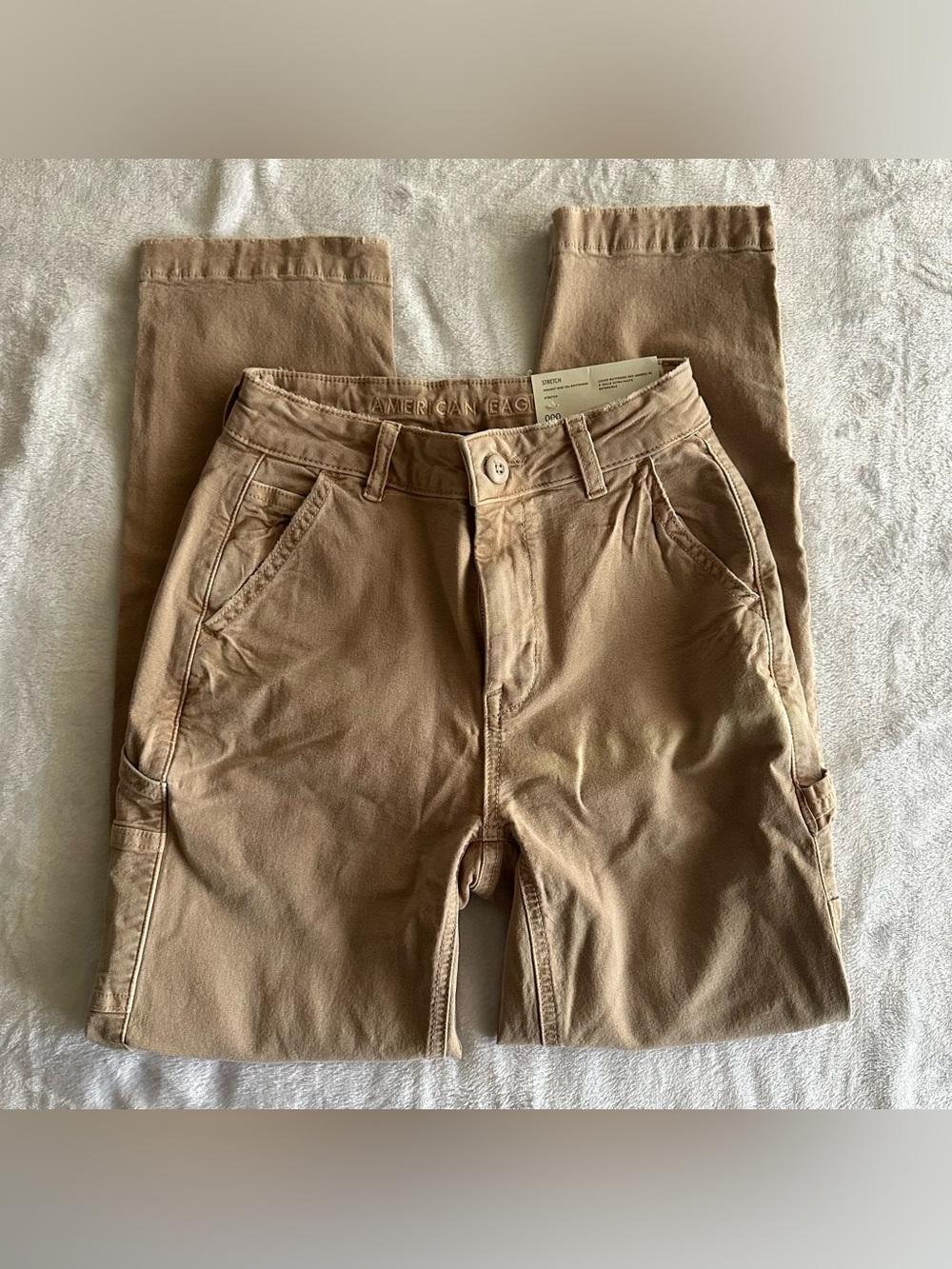 American Eagle Khaki Cargo Highest Rise 90’s Boyfriend